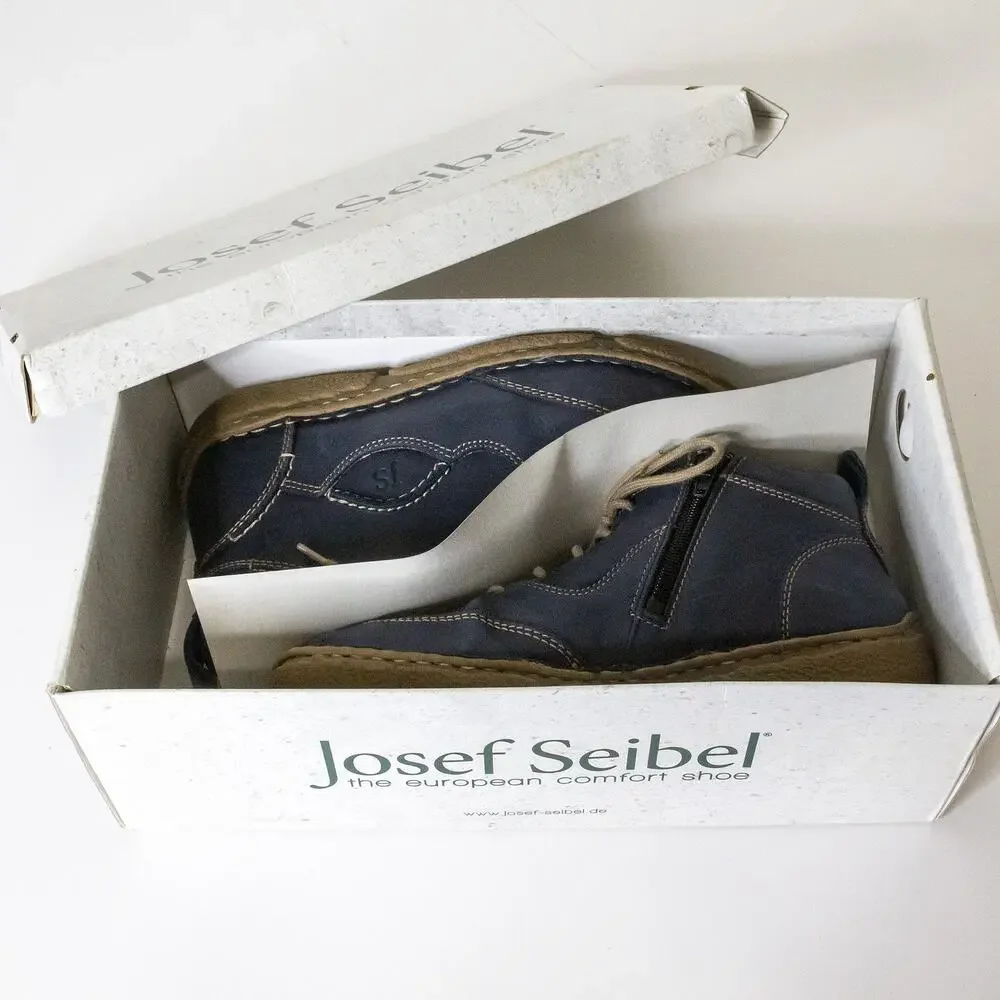 Josef Seibel Neele 34 Women's Ankle Boots EU 37 US 6.5-7 Blue Leather Comfort